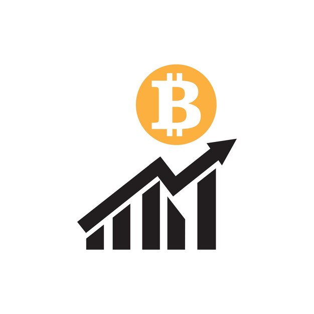 Diseño de ilustración de vector de icono de Bitcoin