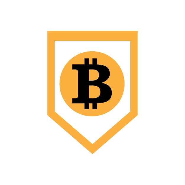 Diseño de ilustración de vector de icono de Bitcoin
