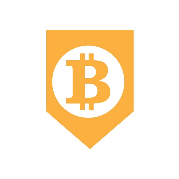 Diseño de ilustración de vector de icono de Bitcoin