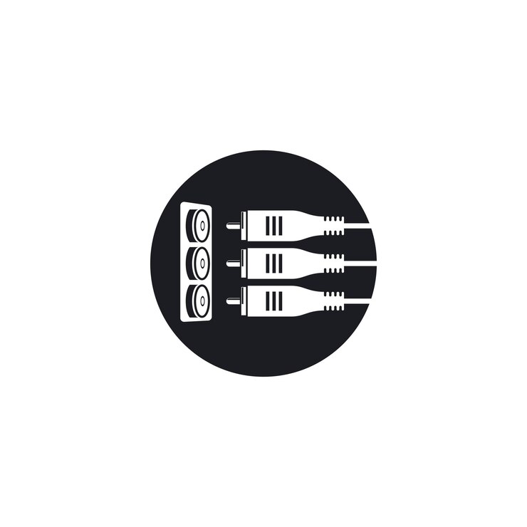 Vector diseño de ilustración de vector de icono de cable rca
