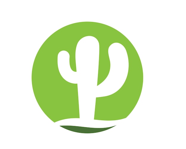 Diseño de ilustración de vector de icono de cactus