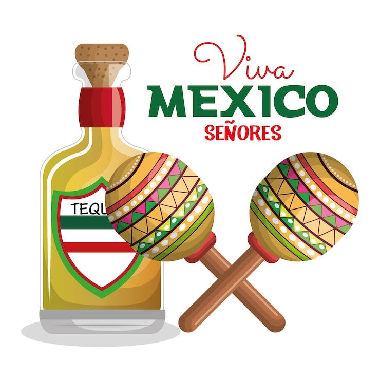 Vector diseño de ilustración de vector de icono de cartel de viva mexico