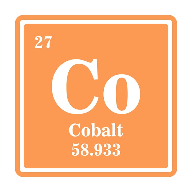 Diseño de ilustración de vector de icono de cobalto