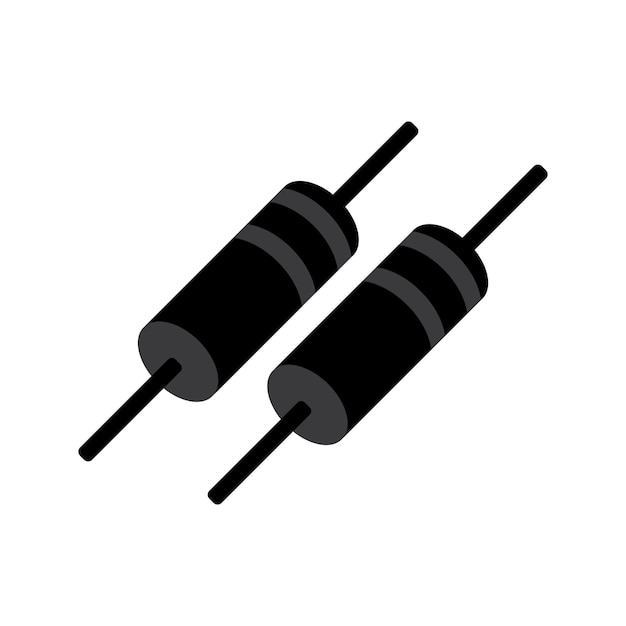 Diseño de ilustración de vector de icono de diodo eléctrico