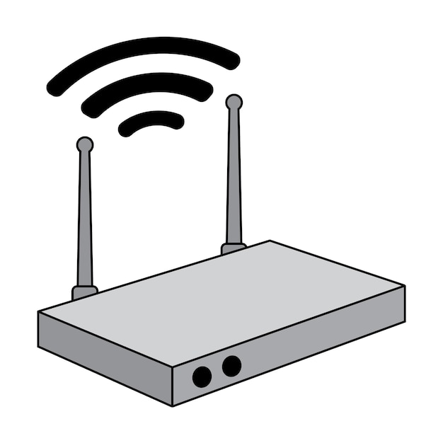 Diseño de ilustración de vector de icono de enrutador wifi