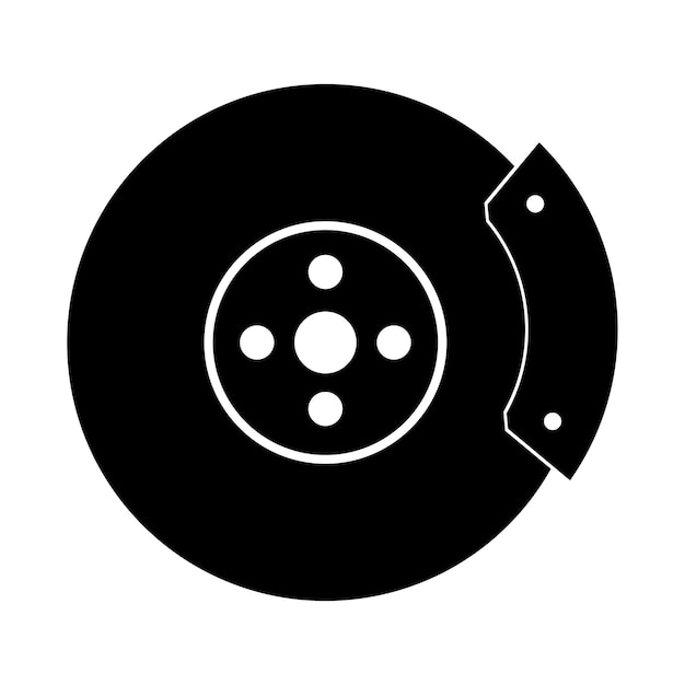 Diseño de ilustración de vector de icono de freno de disco