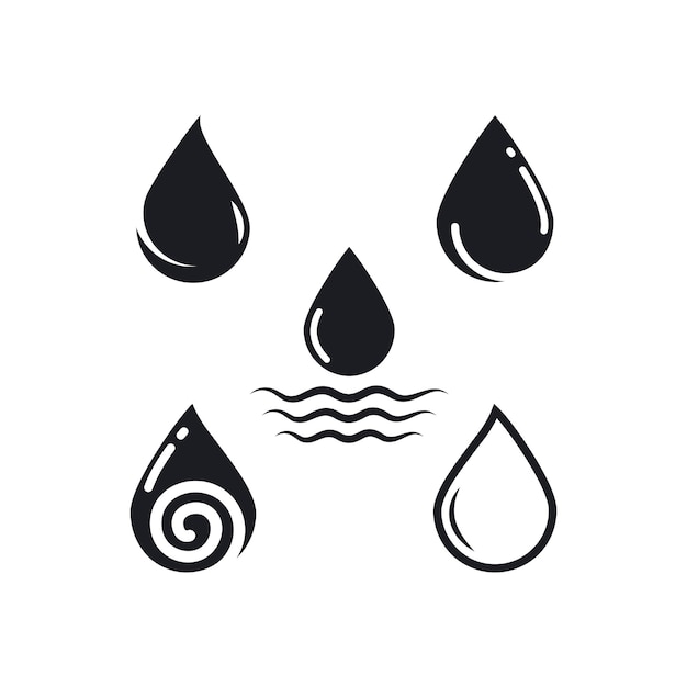 Diseño de ilustración de vector de icono de gota de agua