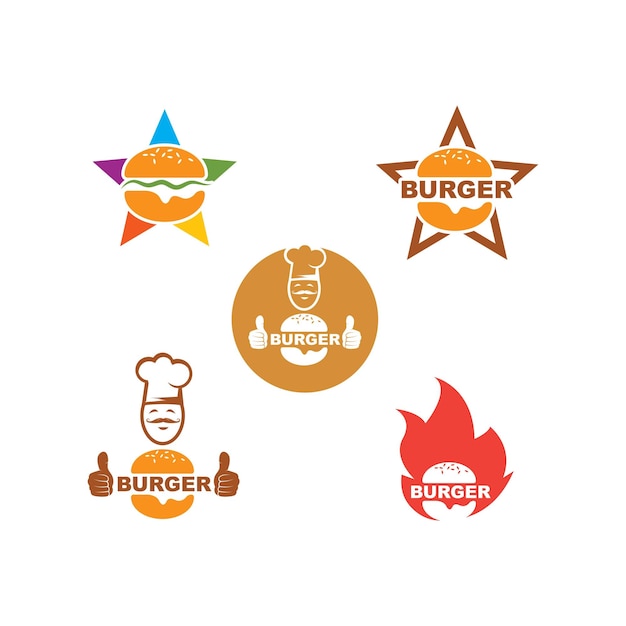 Diseño de ilustración de vector de icono de hamburguesa