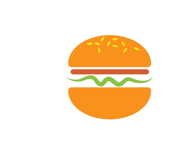 Diseño de ilustración de vector de icono de hamburguesa