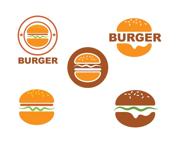 Diseño de ilustración de vector de icono de hamburguesa