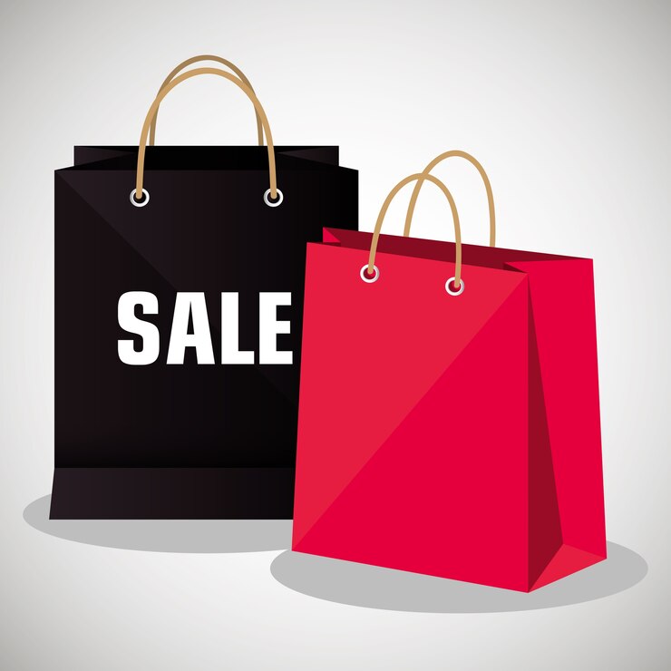 Vector diseño de ilustración de vector de icono de icono aislado de bolsas de compras