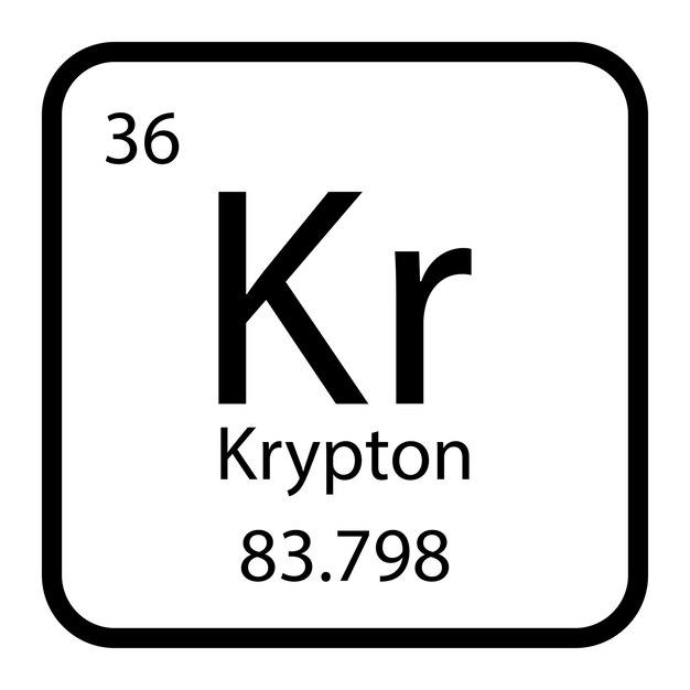 Diseño de ilustración del vector del icono de Krypton