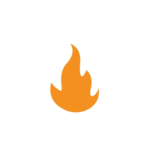 Diseño de ilustración de vector de icono de llama de fuego