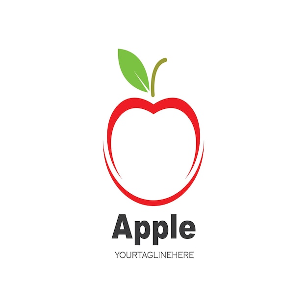 Diseño de ilustración de vector de icono de logotipo de apple