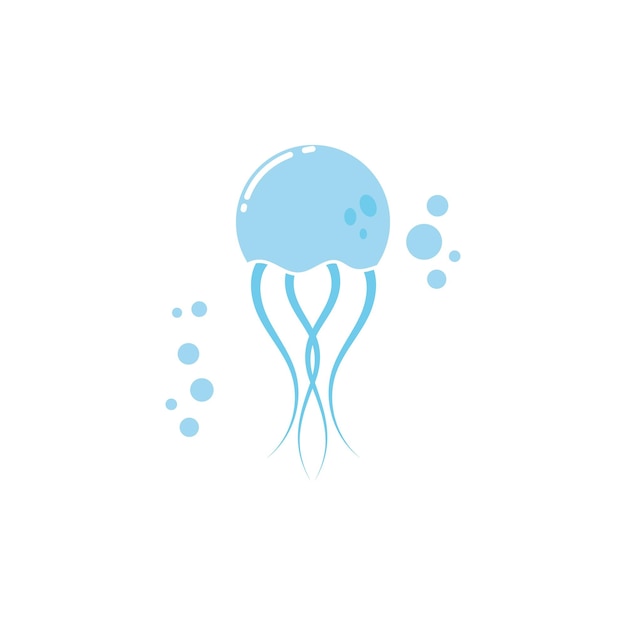 Diseño de ilustración de vector de icono de medusas