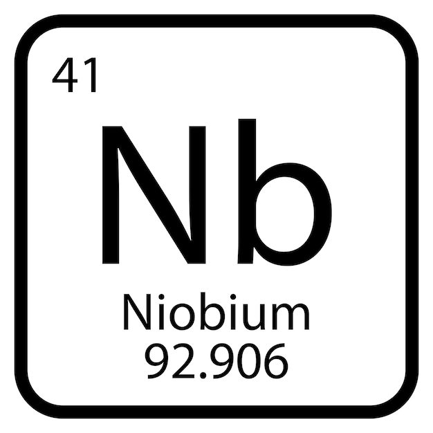 Diseño de la ilustración del vector del icono de niobio