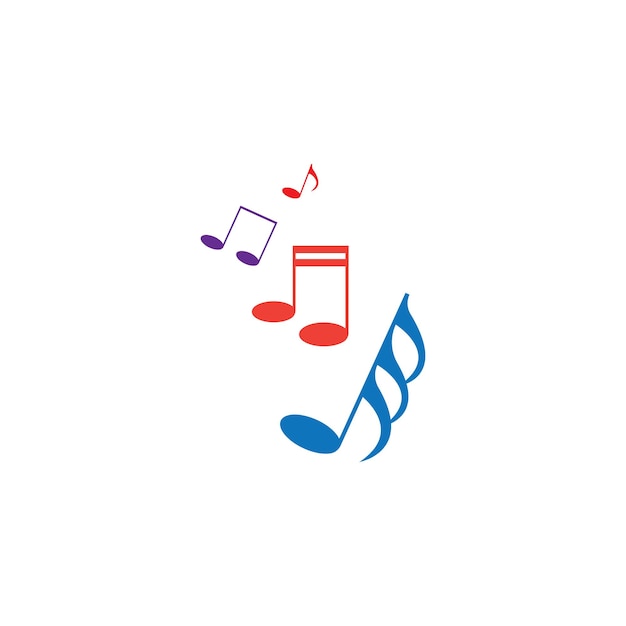 Diseño de ilustración de Vector de icono de nota musical