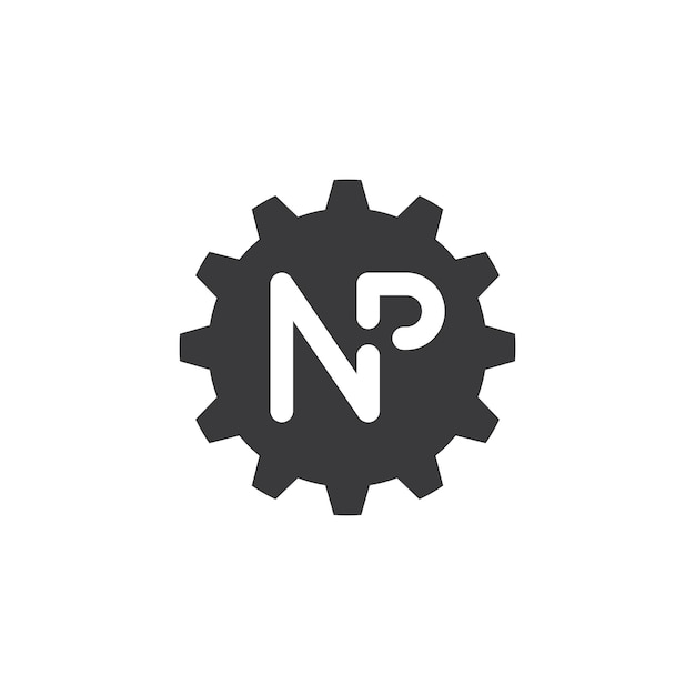 Diseño de ilustración de vector de icono de np