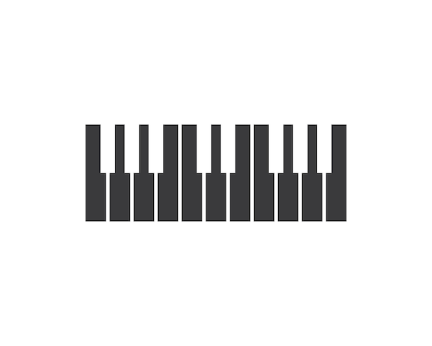 Diseño de ilustración de vector de icono de piano