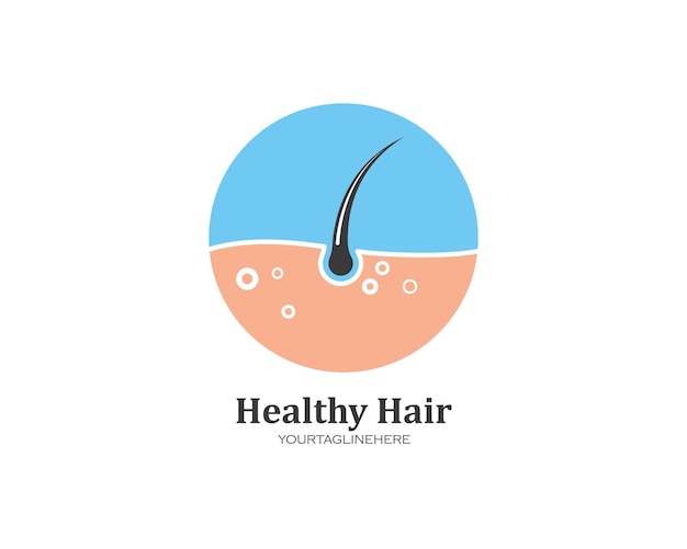 Diseño de ilustración de vector de icono de raíz de pelo