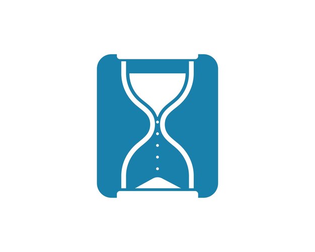 Diseño de ilustración de vector de icono de reloj de arena