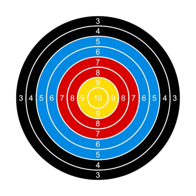 Diseño de ilustración de vector de icono de tablero de tiro