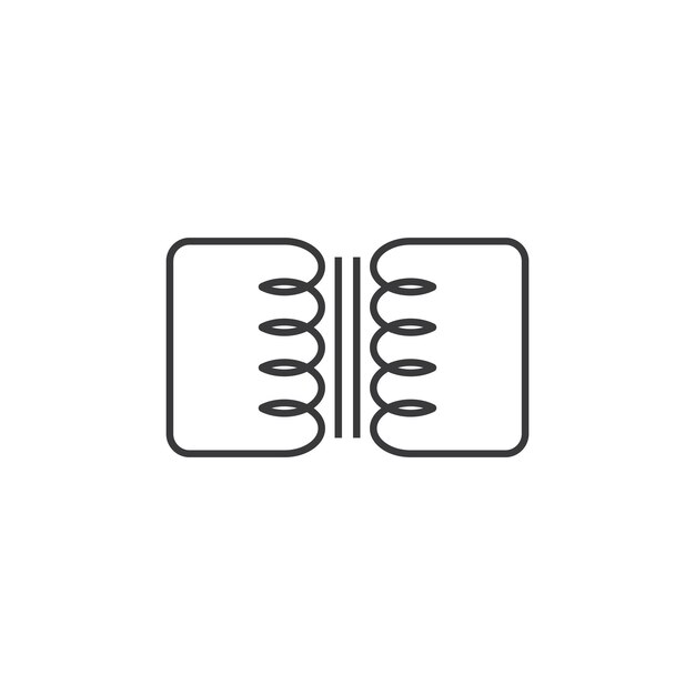 Diseño de ilustración de vector de icono de transformador eléctrico