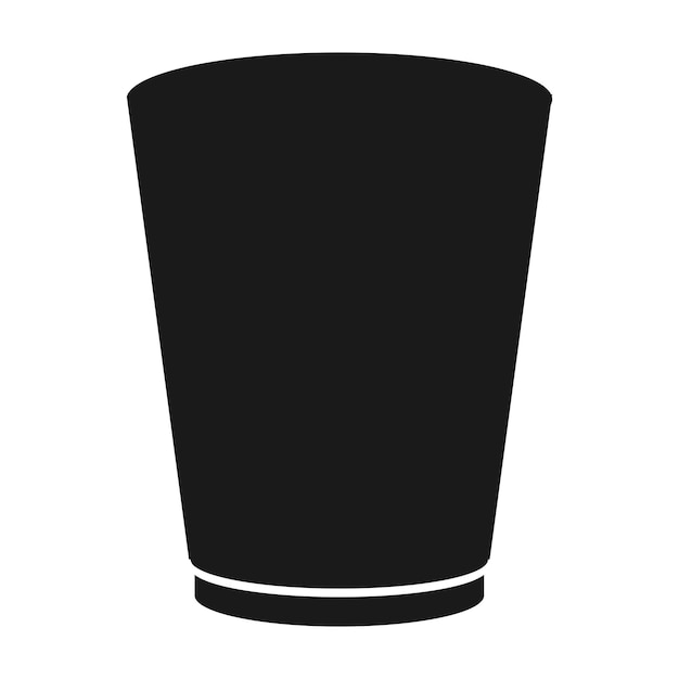 Diseño de ilustración de vector de icono de vaso de plástico