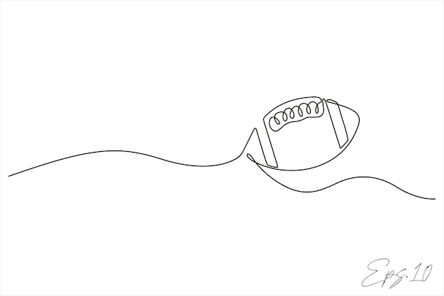 diseño de ilustración de vector de línea continua de la pelota sepak takraw