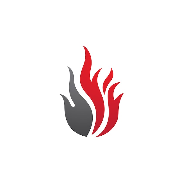 Diseño de ilustración de vector de llama de fuego