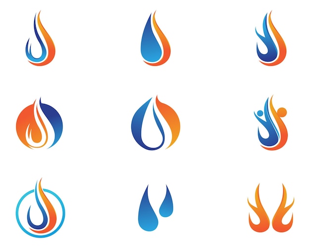 Diseño de ilustración de vector de llama de fuego