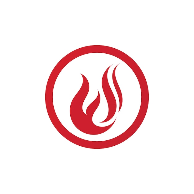Diseño de ilustración de vector de llama de fuego