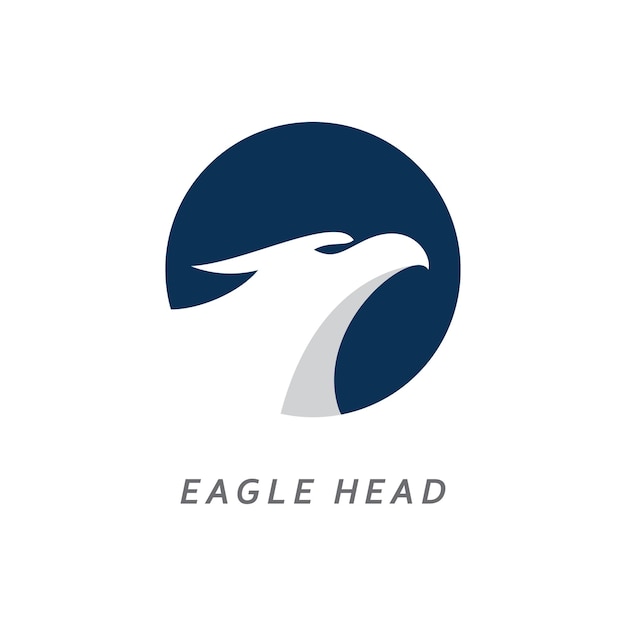 Diseño de ilustración de vector de logotipo de cabeza de águila