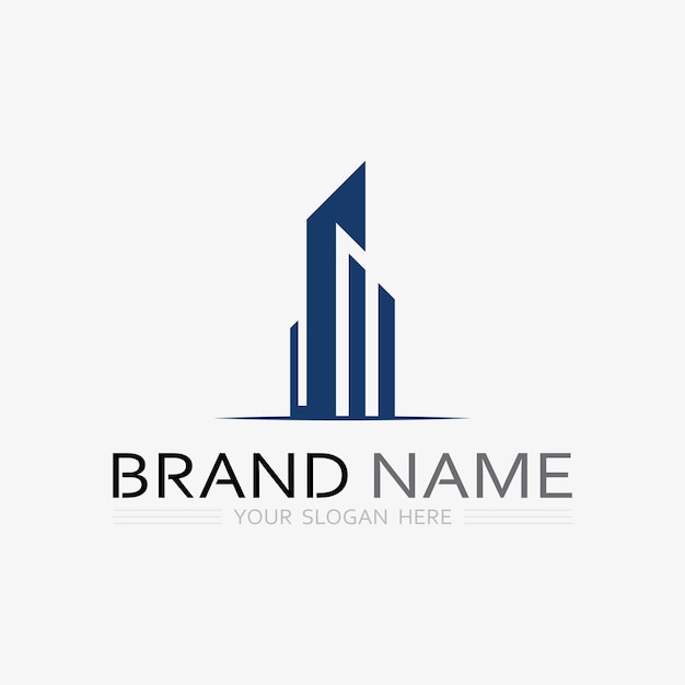 Diseño de ilustración de vector de logotipo de edificioPlantilla de logotipo de bienes raíces Icono de símbolo de logotipo