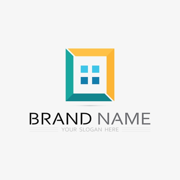 Diseño de ilustración de vector de logotipo de edificioPlantilla de logotipo de bienes raíces Icono de símbolo de logotipo