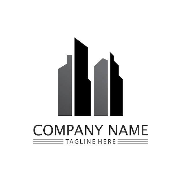 Vector diseño de ilustración de vector de logotipo de edificioplantilla de logotipo de bienes raíces icono de símbolo de logotipo