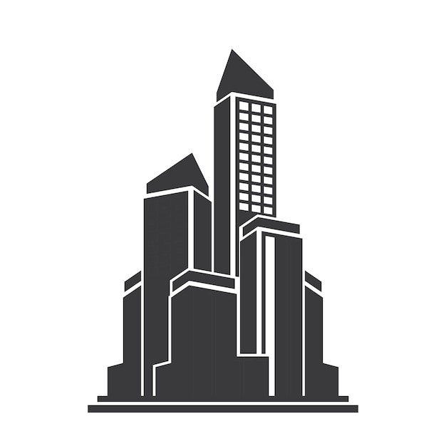 Diseño de ilustración de vector de logotipo de edificioPlantilla de logotipo de bienes raíces Icono de símbolo de logotipo