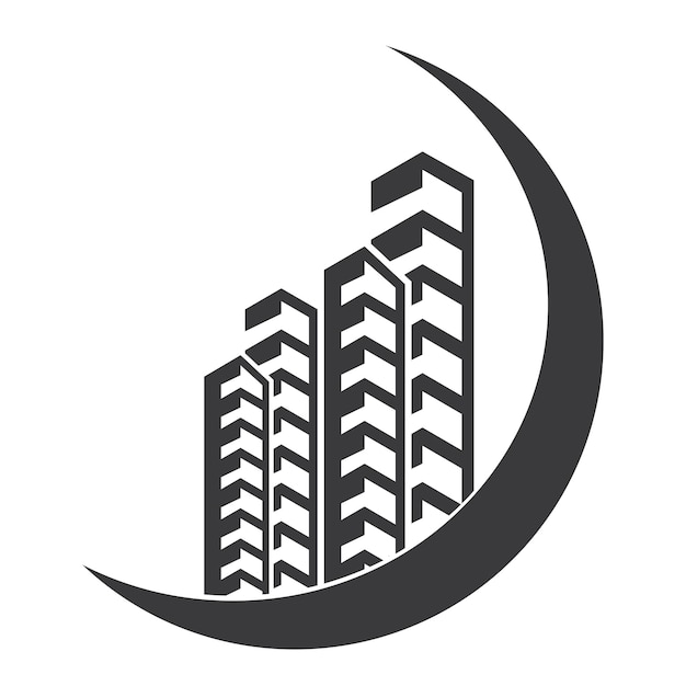 Diseño de ilustración de vector de logotipo de edificioPlantilla de logotipo de bienes raíces Icono de símbolo de logotipo