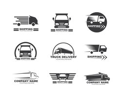 Vector diseño de ilustración de vector de logotipo de icono de camión
