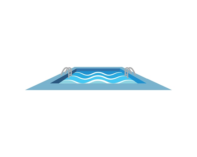 Diseño de ilustración de vector de logotipo de icono de piscina