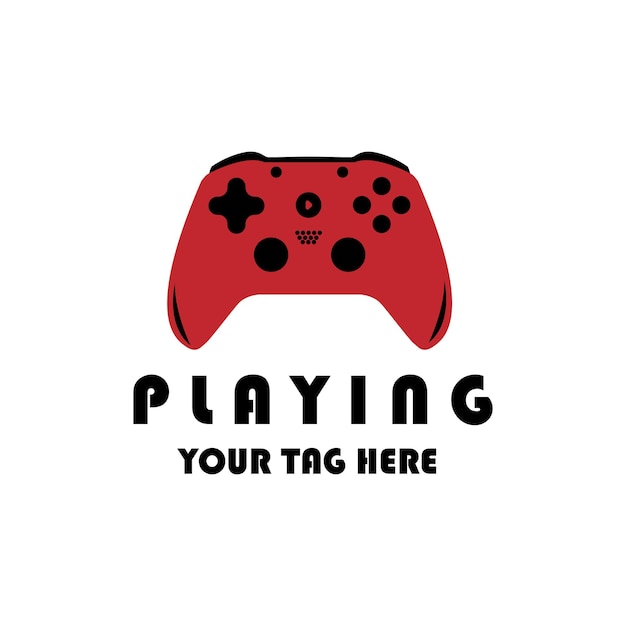Diseño de ilustración de vector de logotipo de juegos de controlador