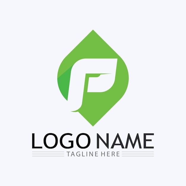 Diseño de ilustración de vector de logotipo letra P