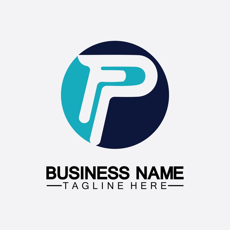 Vector diseño de ilustración de vector de logotipo letra p