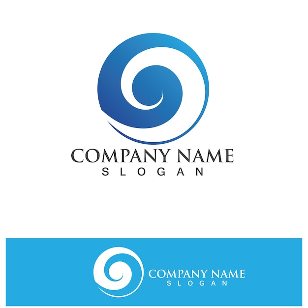 Diseño de ilustración de vector de logotipo de onda de agua