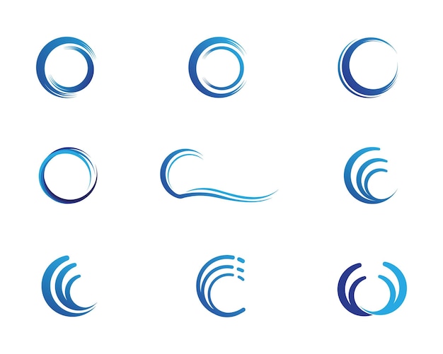 Diseño de ilustración de vector de logotipo de onda c