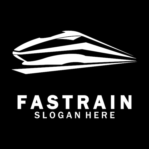 Diseño de ilustración de vector de logotipo de trenlogotipo de tren rápidoLogotipo de ilustración de tren de alta velocidadilustración vectorial