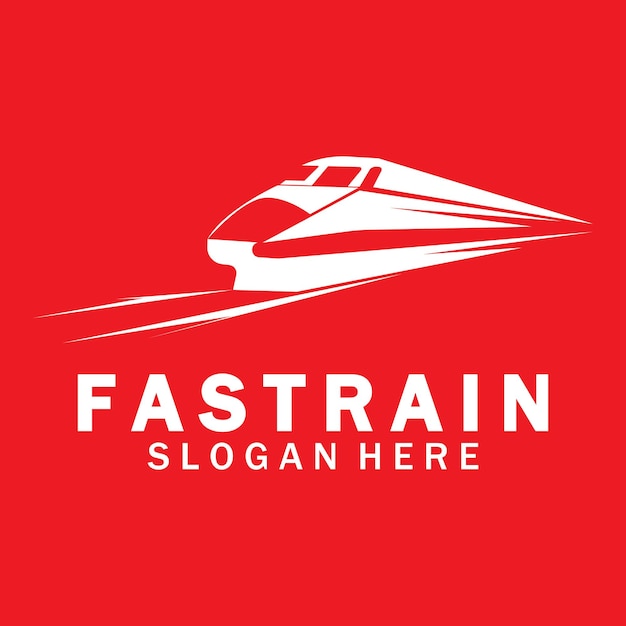 Diseño de ilustración de vector de logotipo de trenlogotipo de tren rápidoLogotipo de ilustración de tren de alta velocidadilustración vectorial