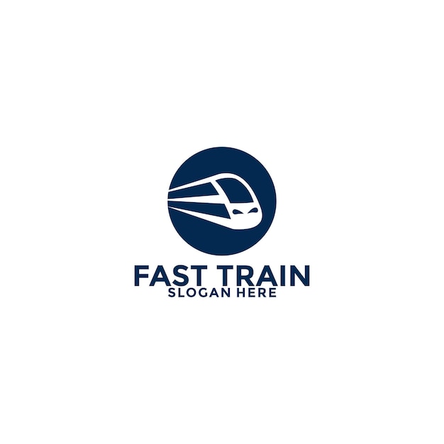 Diseño de ilustración de vector de logotipo de trenLogotipo de tren rápidoPlantilla de icono de logotipo de tren de alta velocidad
