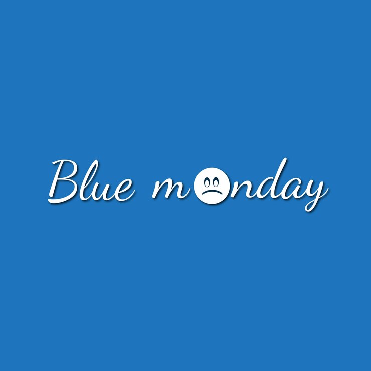 diseño de ilustración de vector de lunes azul