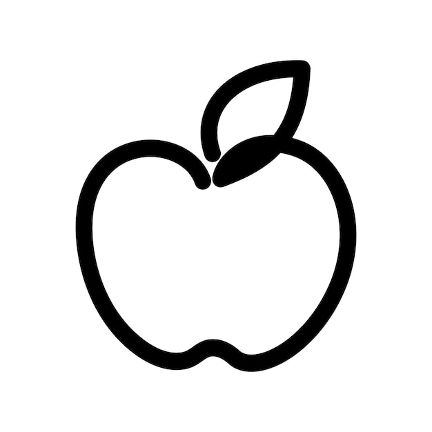 Diseño de ilustración de vector de manzana